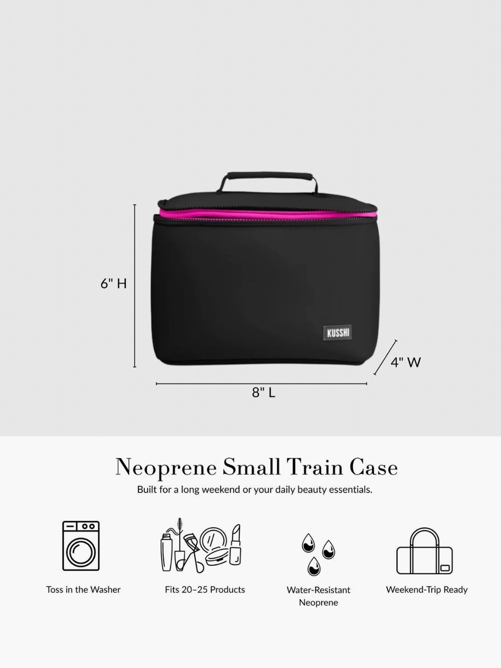 Kusshi Pink Women's Cosmetic Train Case Large NWT in package - Picture 7 of 12
